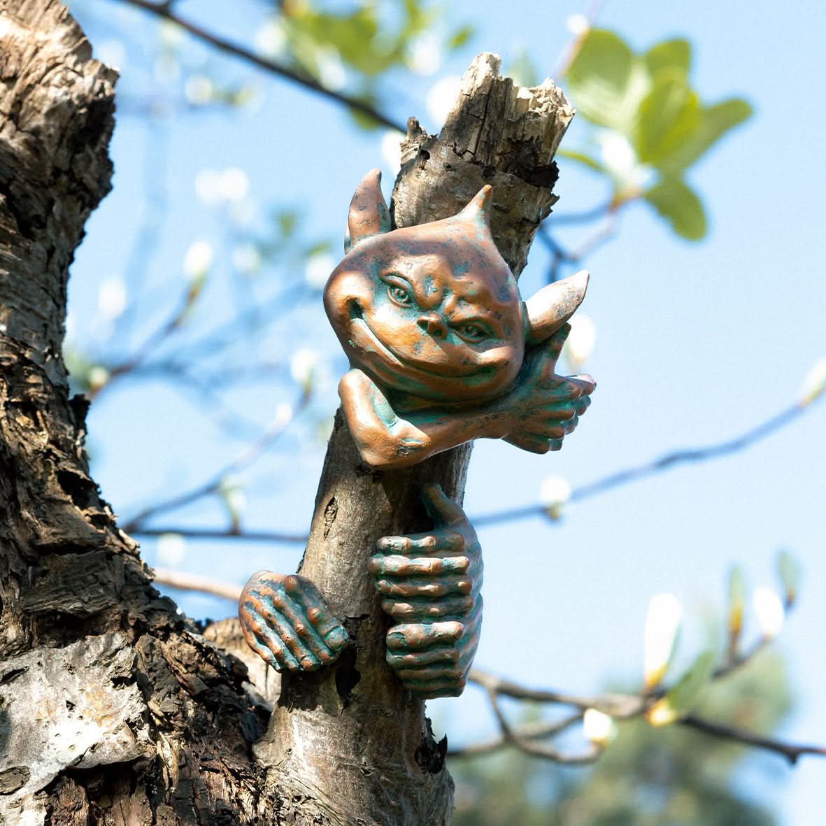 Elf Tree Peeker Tree/Fence Mounted Garden Decoration