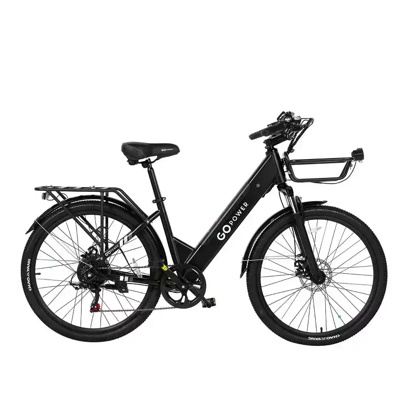 GoPowerBike GoVelo Electric Bike for Adults  500W Motor, Removable Battery, 26 Tires, 20 MPH Top Speed, 50+ Mile Range