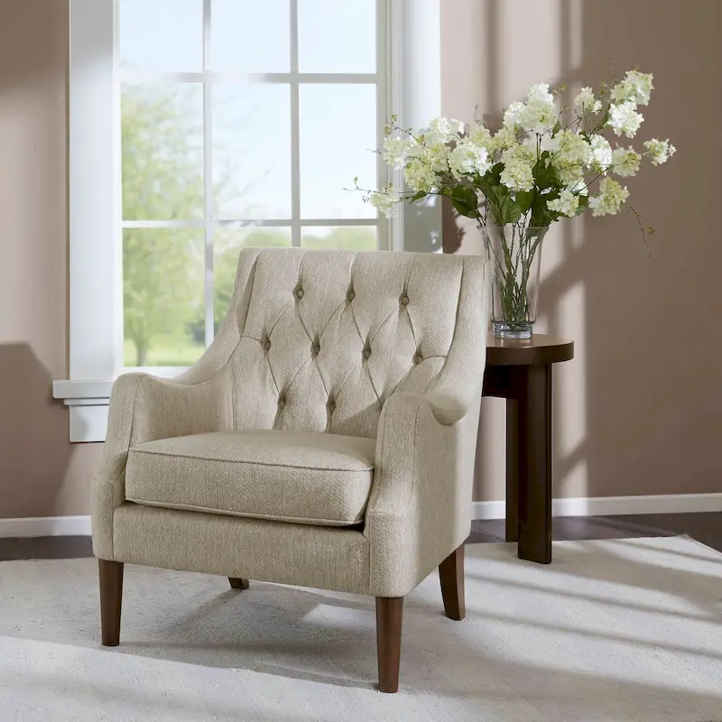 Madison Park Elle Button Tufted Accent Chair