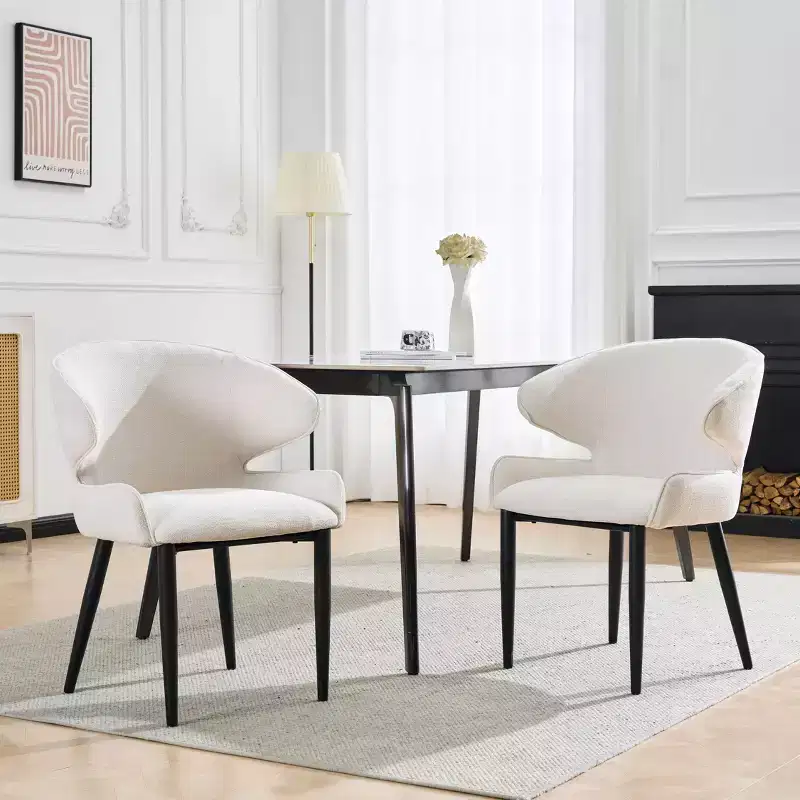 Christopher Knight Home Athlene Modern Upholstered Dining Chairs with Curved Back
