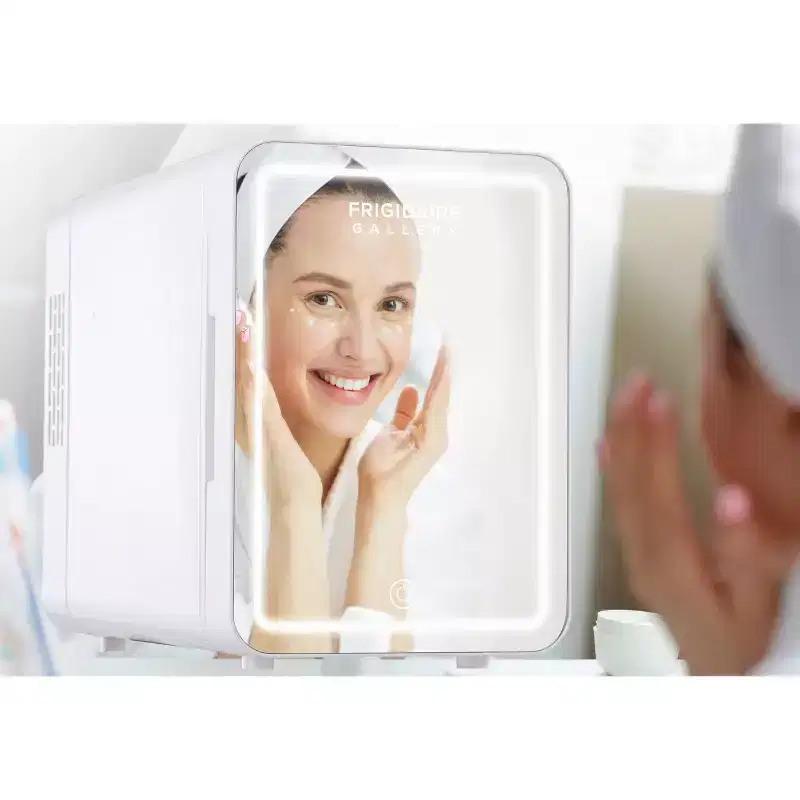 Frigidaire Gallery 9 Can Beauty Lighted Mirror Fridge White