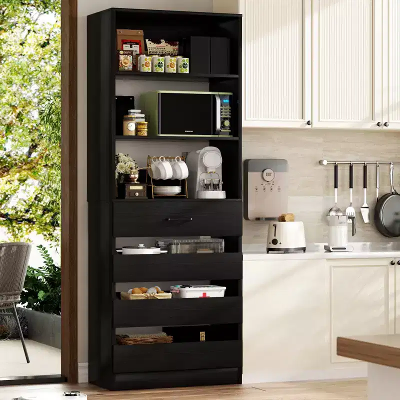 Besiost 80H Pantry Cabinet with Drawers