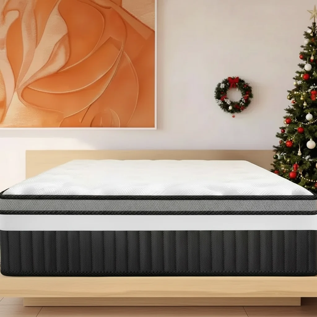 14-Inch King Hybrid Mattress – Cooling Gel Foam, Pocket Coils, Medium Firm
