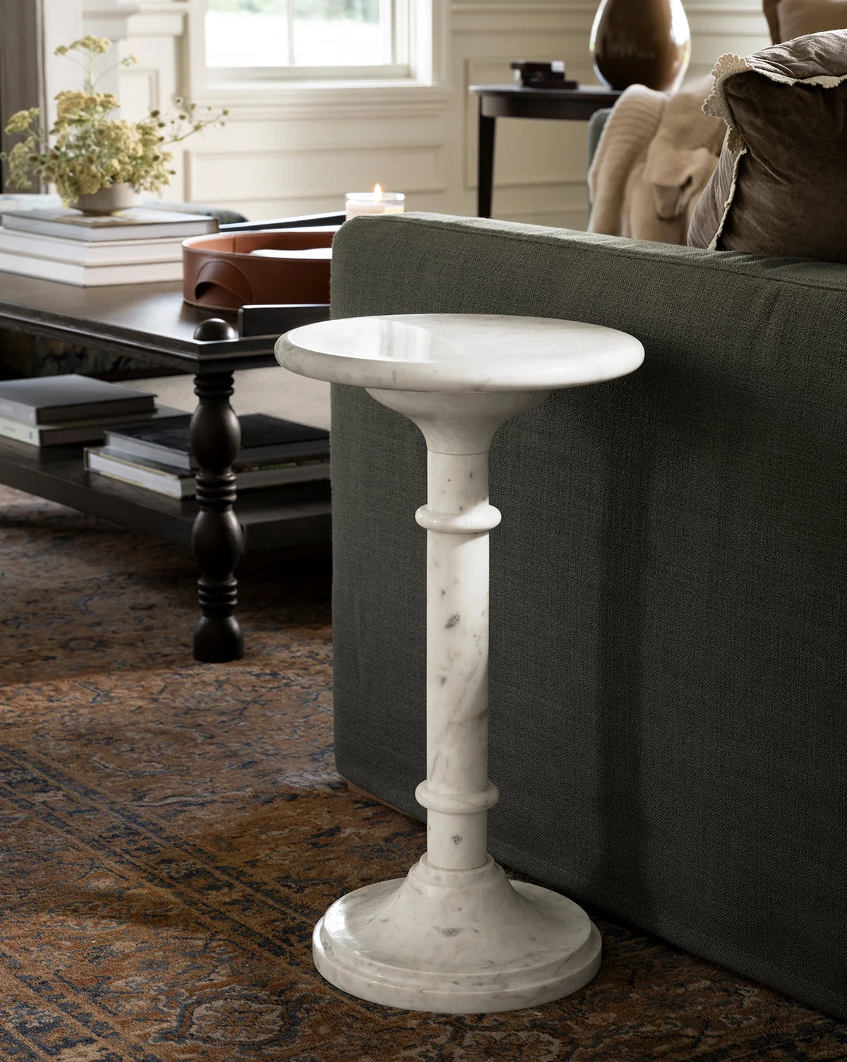 Classic Wood Side Table with Refined Design for Living Room