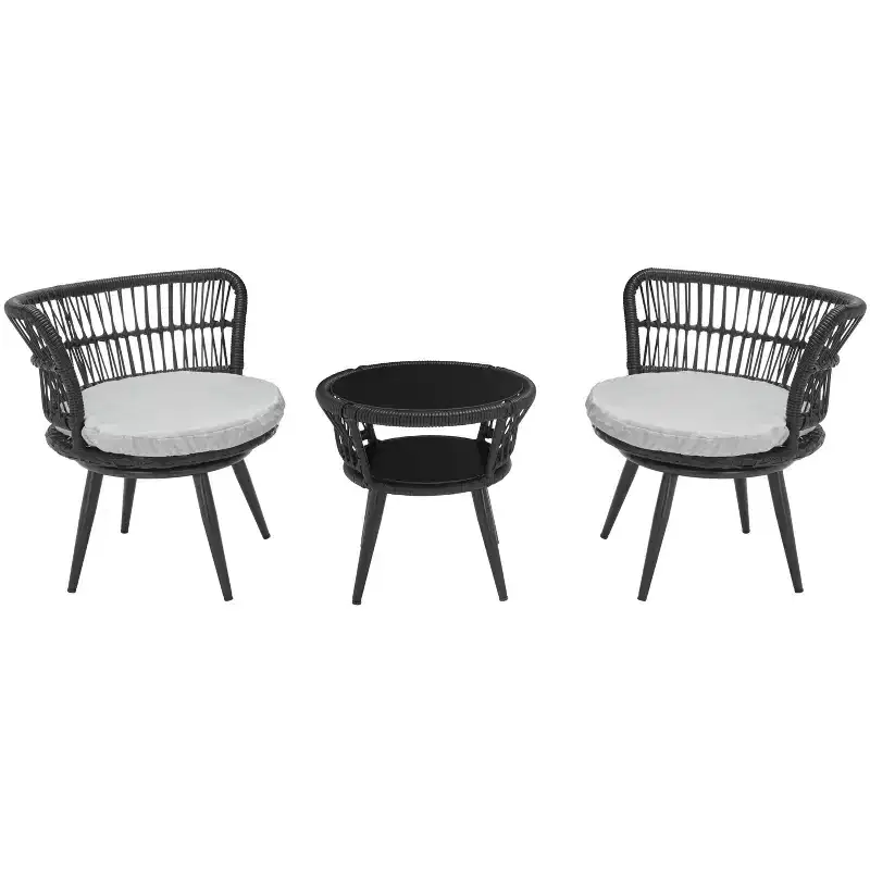 Kyomi 3 Piece Lounge Set - Indoor/Outdoor - PAT9032 - Safavieh