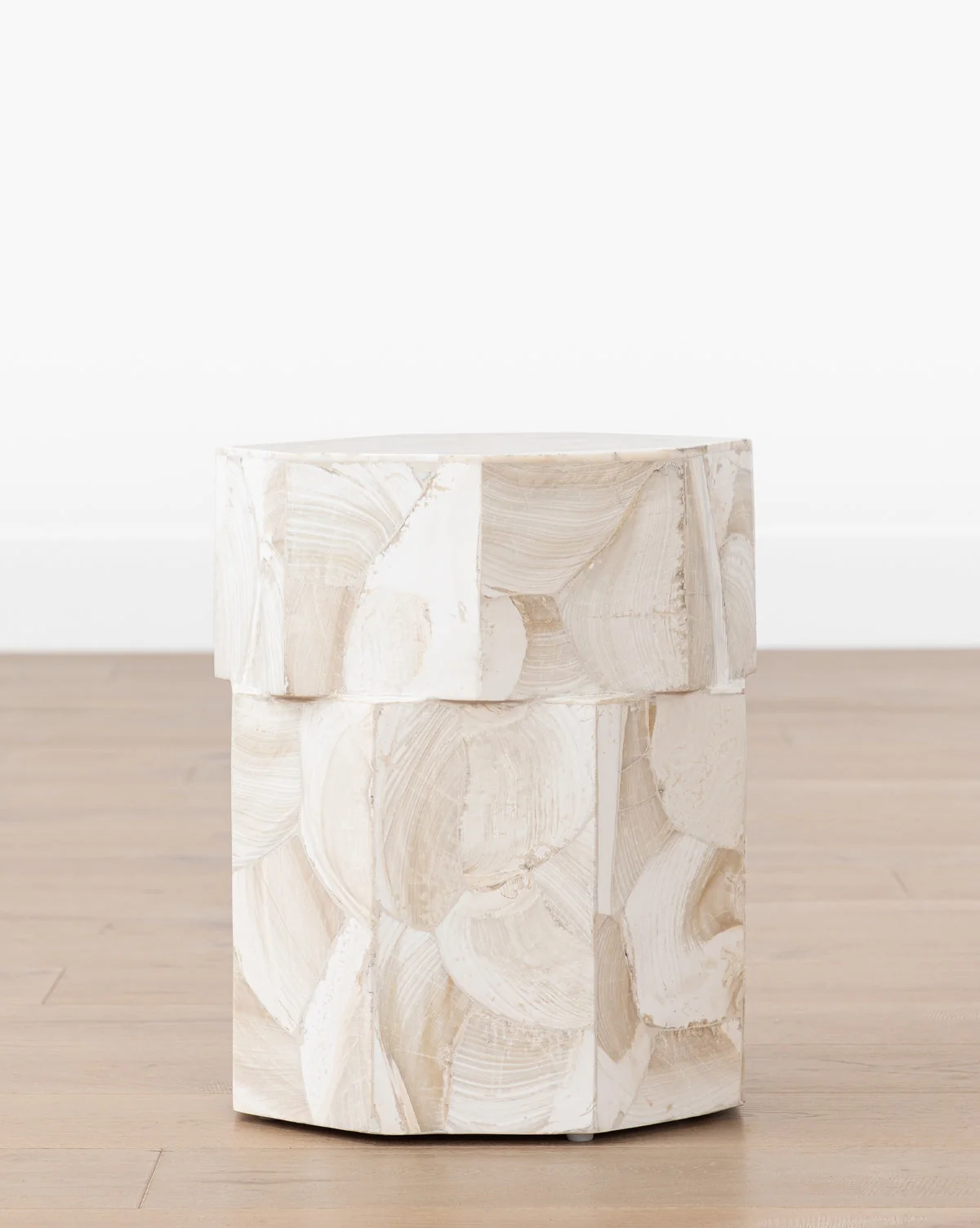 Modern Wood Side Table with Refined Form for Living Room