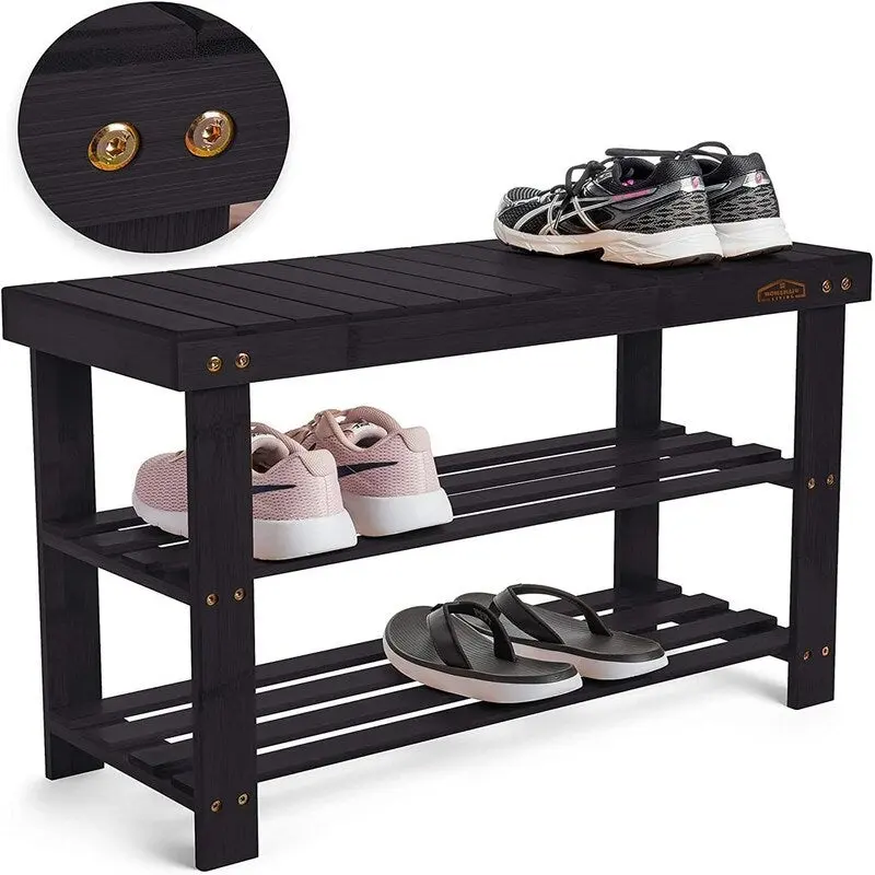 3 Tier Shoe Rack Small Bench - 11D x 27.6W x 17.7H