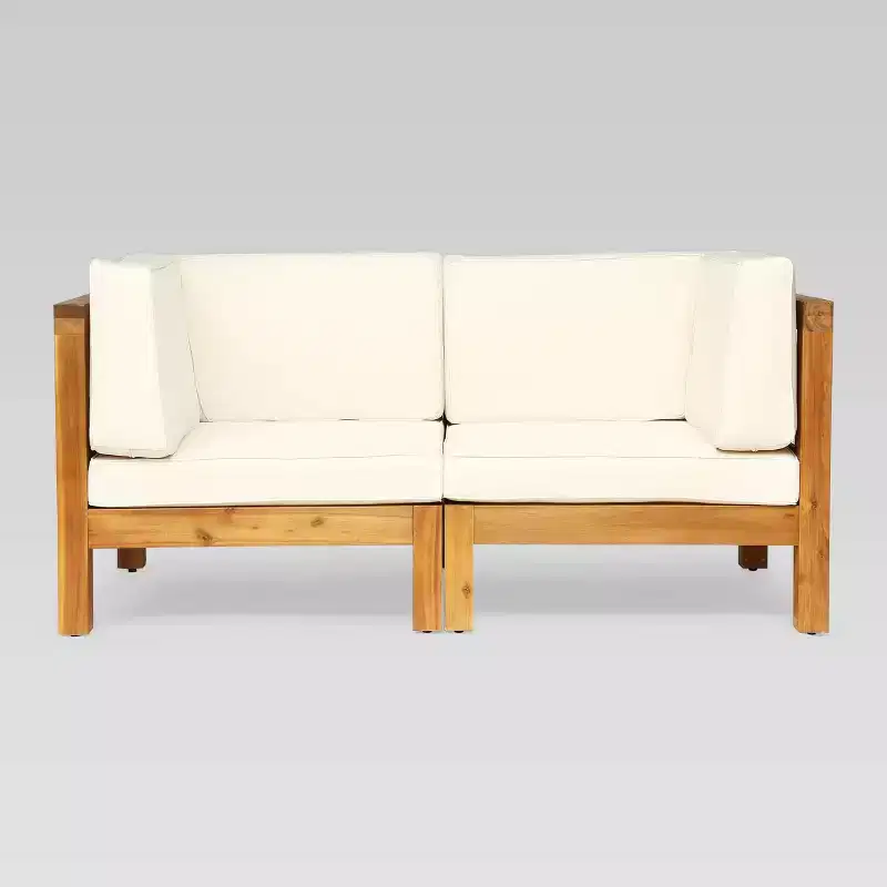 Brava 2pc Acacia Modular Loveseat - Christopher Knight Home