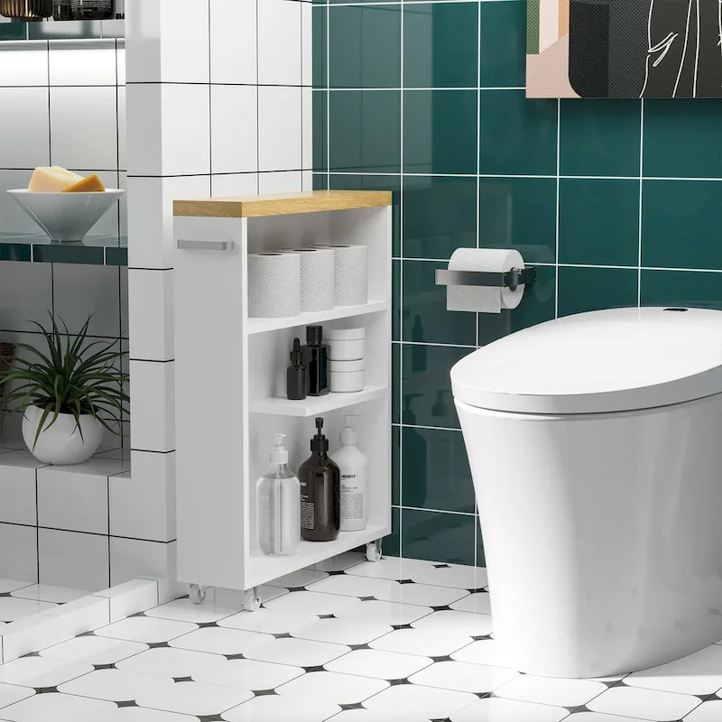 Bathroom Cabinet with Wheels