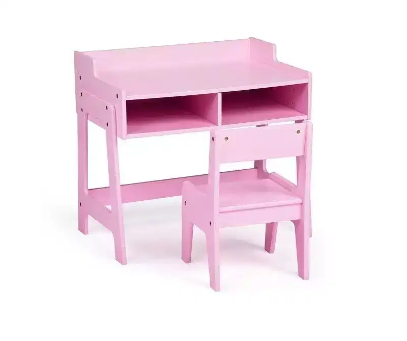 Karl Home MDF Children's Study Desk And Chair Set With 2 Storage Compartments