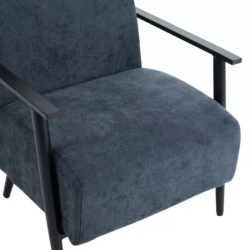 Modern Upholstered Iron Club Chair