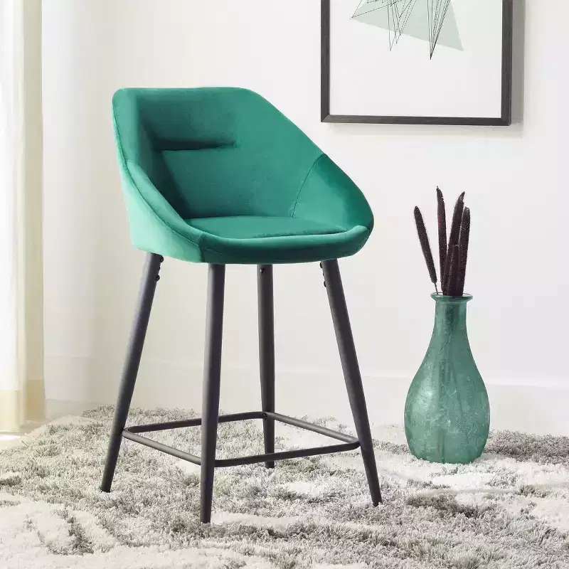 Zorica Counter Stool - BST7502 - Emerald/Black - Safavieh