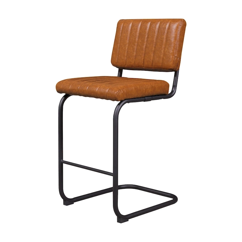 Art Leon Rustic Upholstered Counter Height Bar Stools (Set of 2)