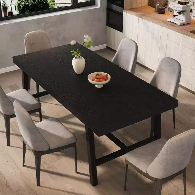 Industrial Dining Table for 6-8 People, 70.87