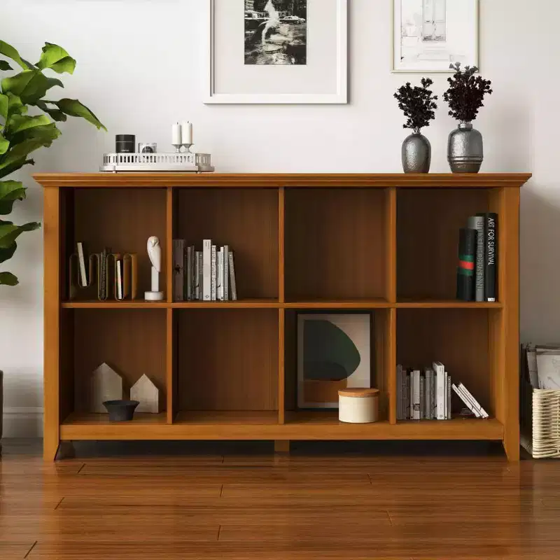 8-Cube Storage Sofa Table, Pine, Brown
