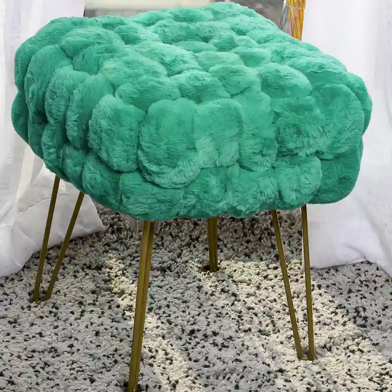 FoxFauxFur Pouf Stool