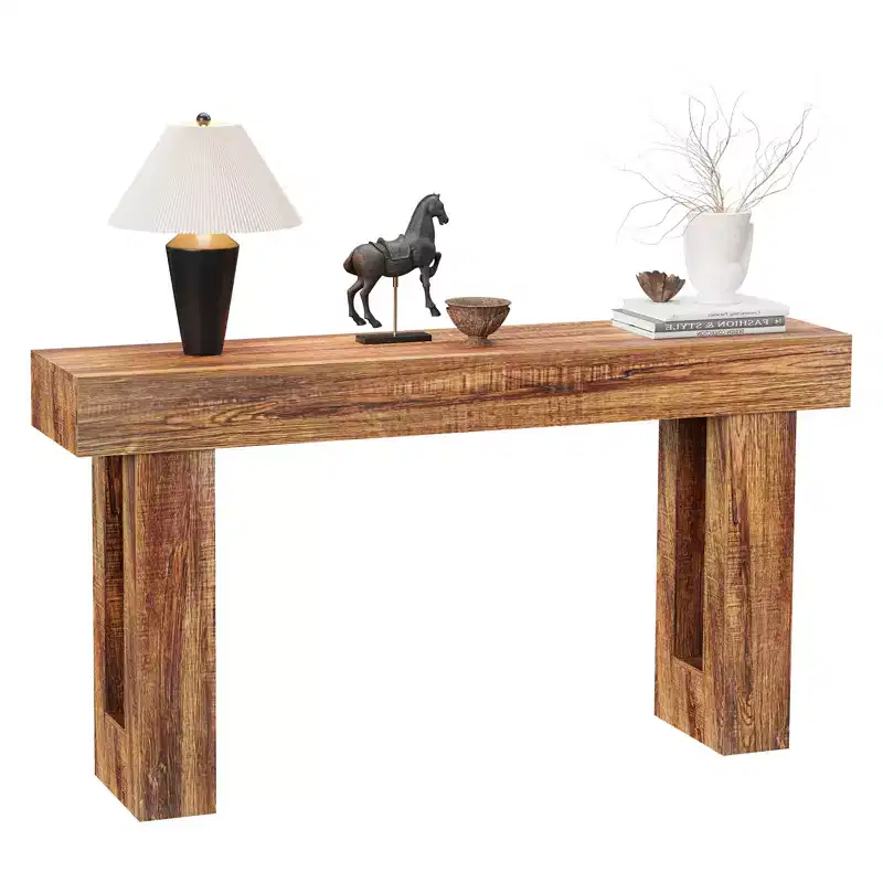 63 Long Slim Console Table, Farmhouse Wood Entryway Table for Hallway, Living Room, Behind Sofa, Industrial Accent Table for Modern and Rustic Dcor