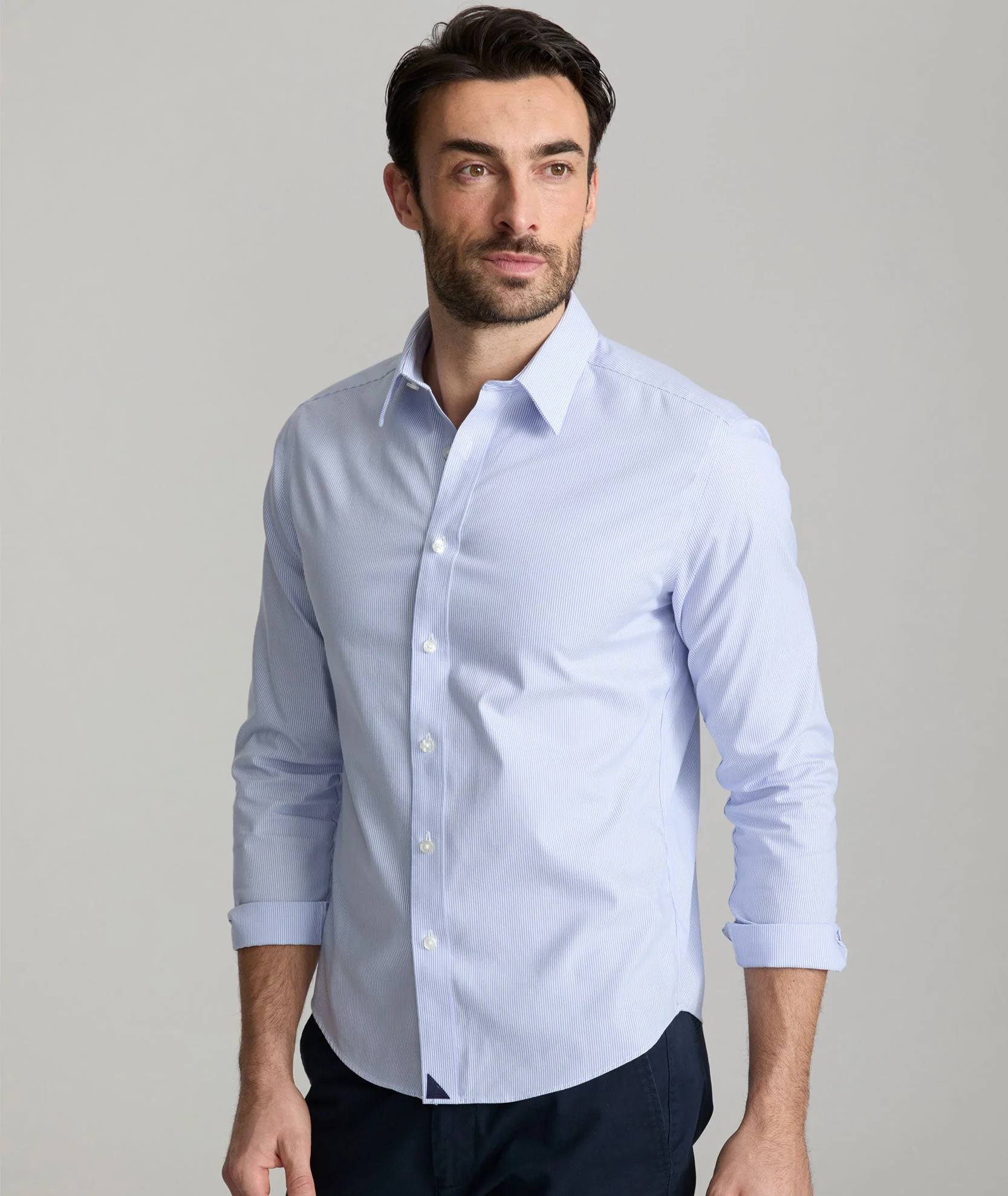 Blue Striped Cotton Shirt