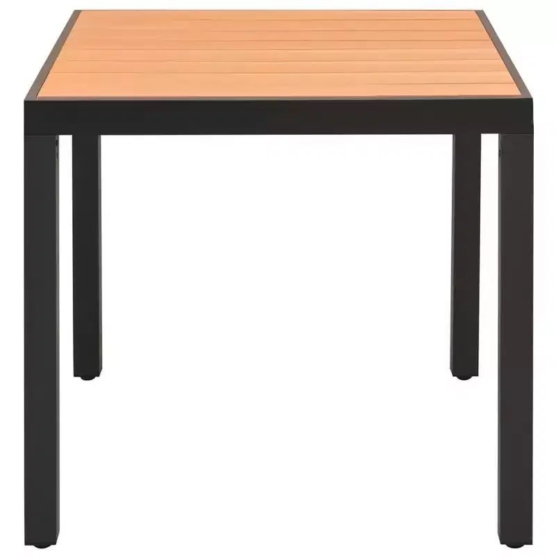 vidaXL Patio Table Outdoor Garden Dining Table Patio Furniture Aluminum and WPC