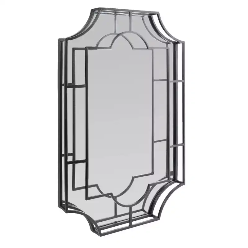 Storied Home Vintage Metal Framed Wall Mirror