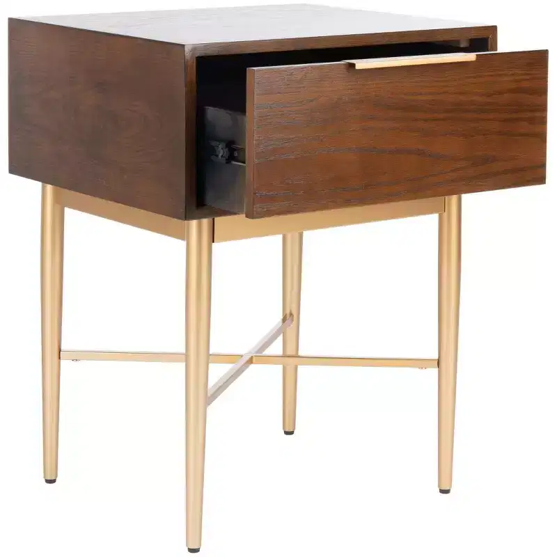 1-Drawer Nightstand with Velvet Drawer Lining