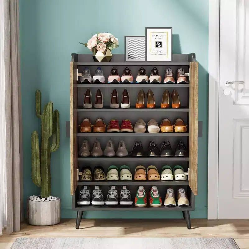 Tribesigns 7-Tier Wooden Shoe Cabinet