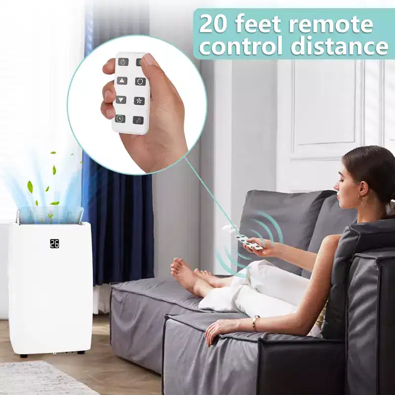12,000 BTU 3-in-1 Portable Air Conditioner  Cooling, Dehumidification & Fan Modes for Rooms Up to 550 Sq.Ft, with 24H Timer & Remote Control