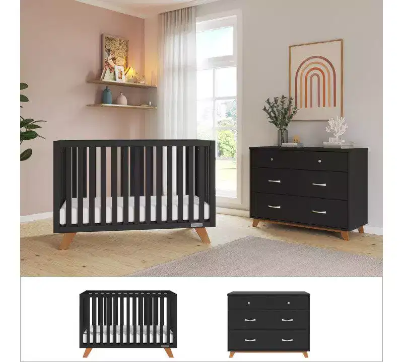 Child Craft SOHO 2-Piece Nursery Set, Includes 4-in-1 Convertible Crib and 3-Drawer Dresser