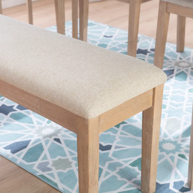 Dolan Farmhouse Solid Wood Dining Bench