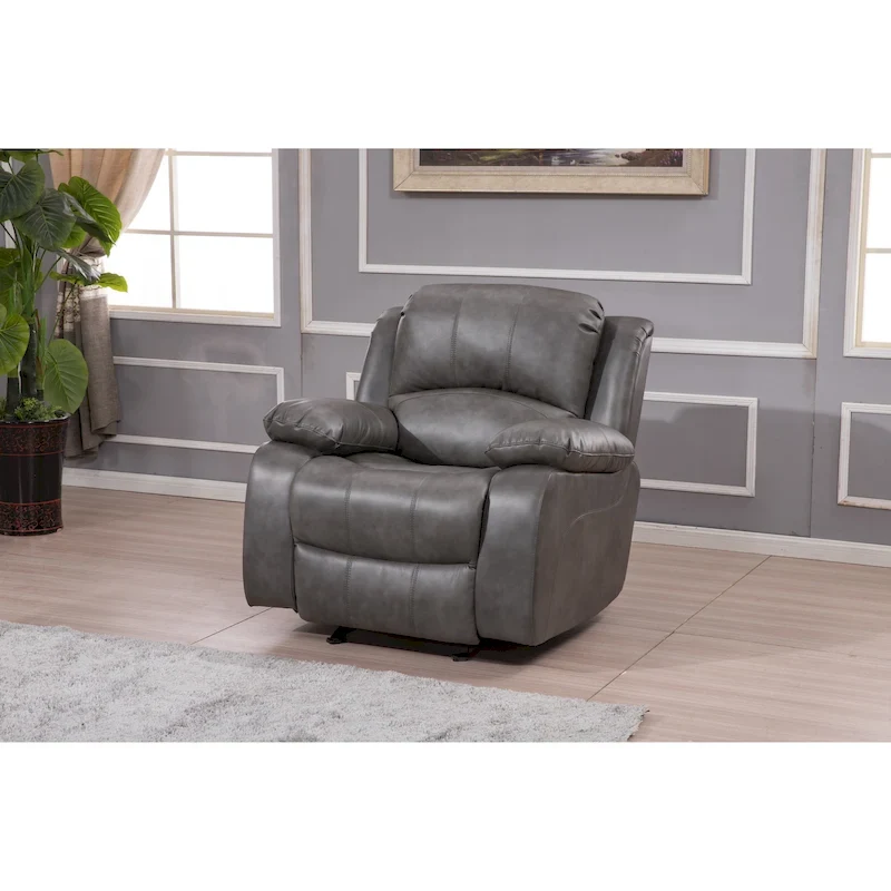 Bonded Leather Manual Rclining Single Seat Recliner Glider Chair 8018