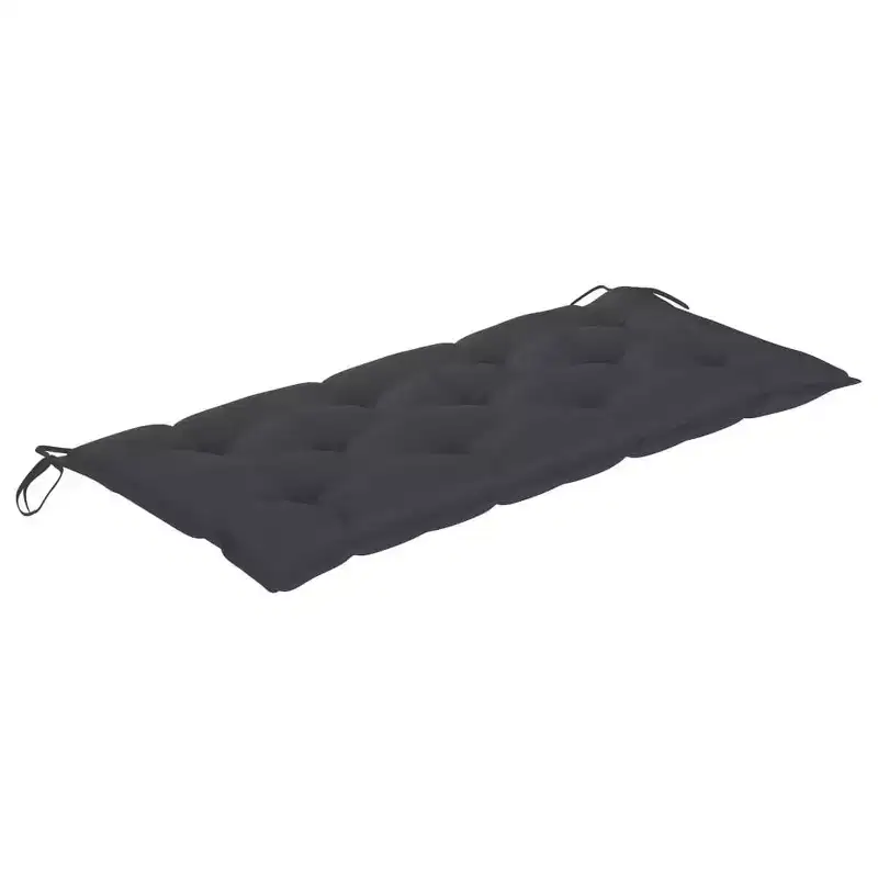 vidaXL Bench Grey, Anthracite Solid eucalyptus wood, 100% polyester fabric