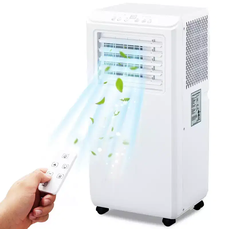 Acekool 10,000 BTU Portable Air Conditioner, 3-in-1 Cooling Fan Dehumidifier, Remote, 24H Timer, Window Kit for Rooms up to 450 Sq Ft