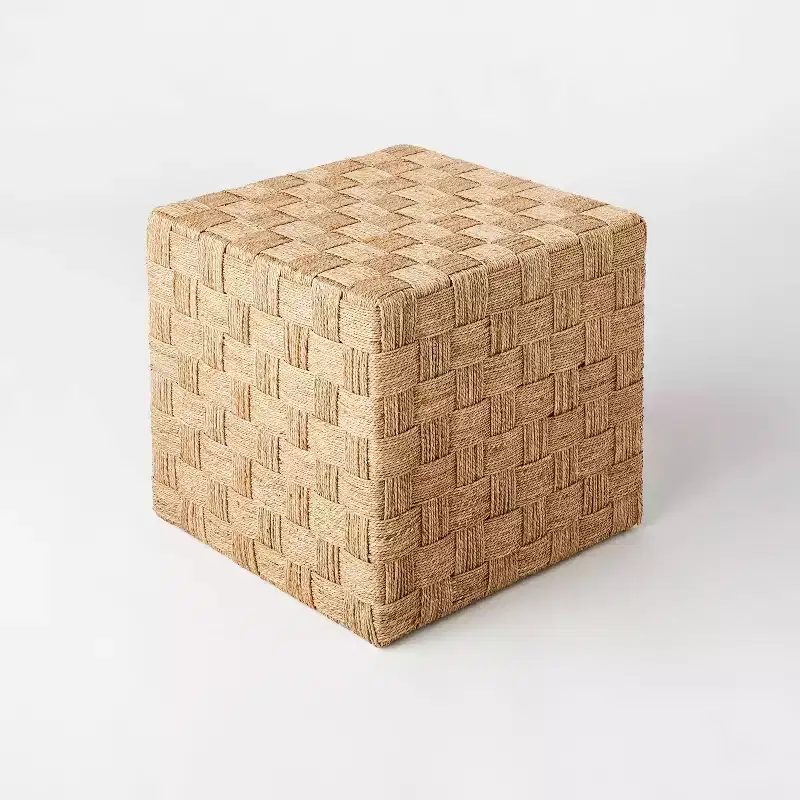 Lynwood Checkerboard Wicker Cube Naturals - Threshold™ designed with Studio McGee