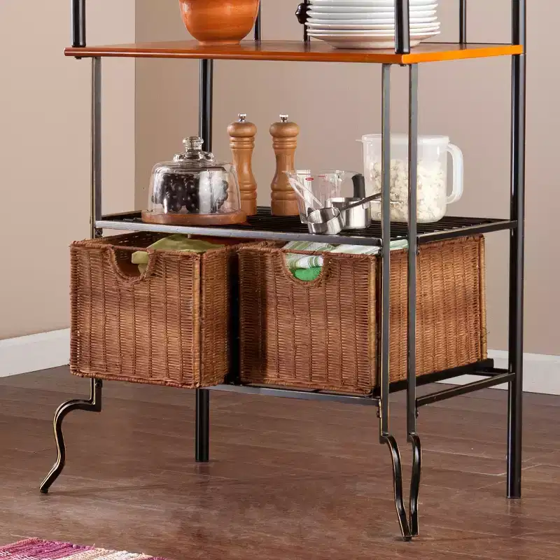 Saint Pierre Bakers Rack - Black/Brown - SEI