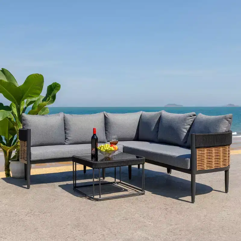 Harrison 4 Piece Patio Seating Set - Indoor/Outdoor - PAT7744 - Safavieh