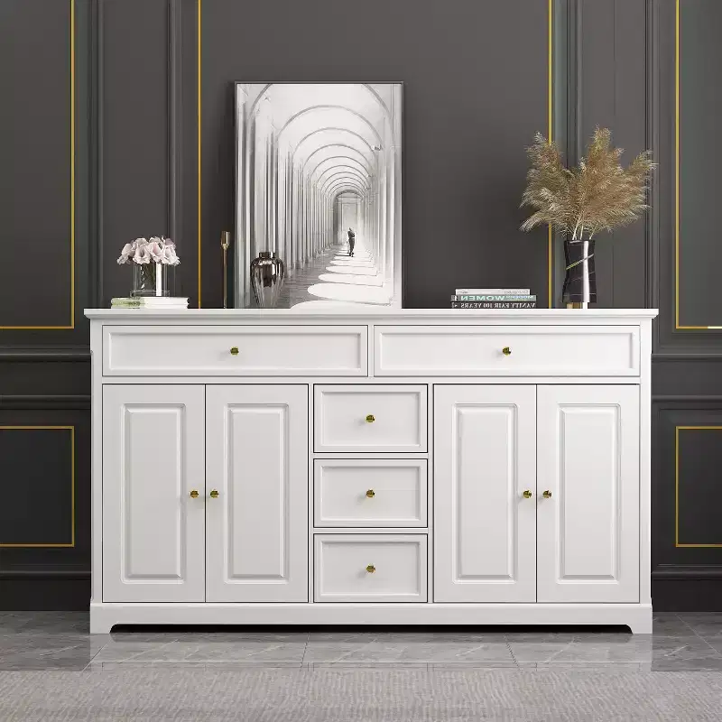 5-Drawer Horizontal Dresser - Multifunctional Storage Cabinet for Living Room & Bedroom
