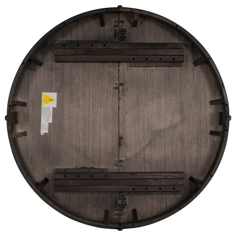 Round Extendable Dining Table with X-Base and Leaf Insert