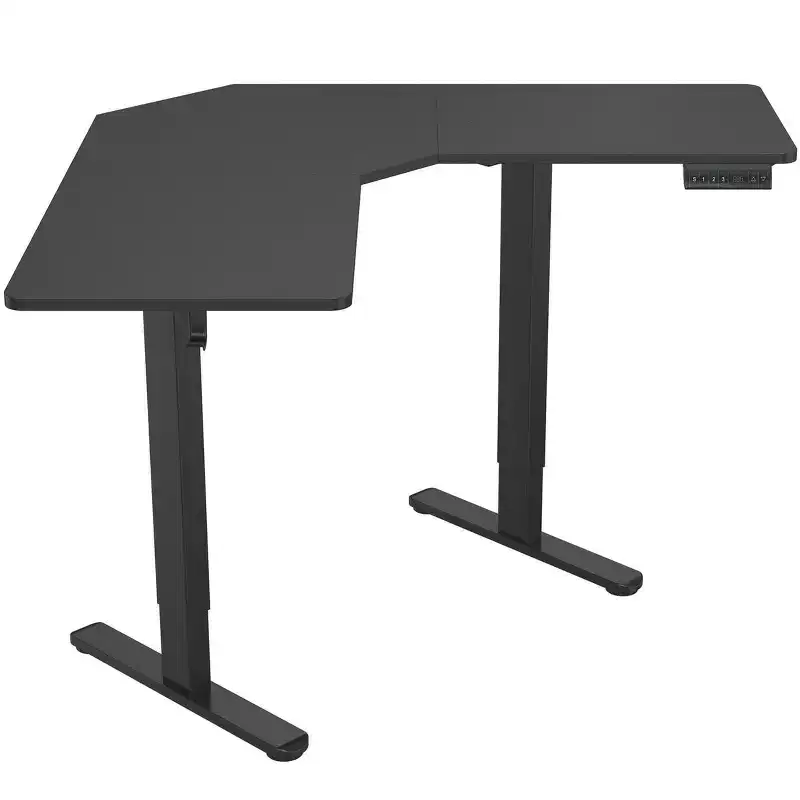 Electric Height Adjustable Desk for Corners, Automatic Standing Desk with Smooth Ergonomic Height Adjustment from 28.3 to 47.2