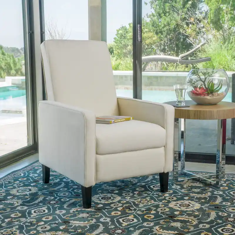 Dalton Fabric Pushback Recliner Club Armchair by Christopher Knight Home