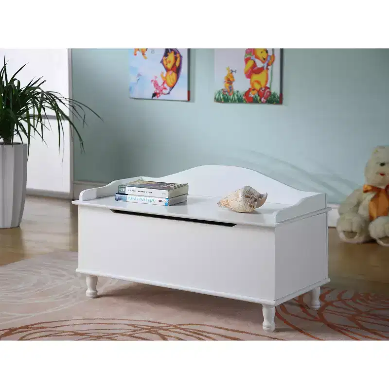 Storage Bench Toy Chest, White