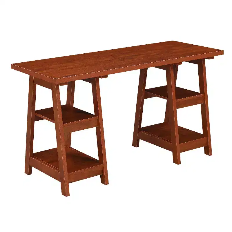 HomeStock 30 in.H White Color Wood Computer Desks with File Drawer