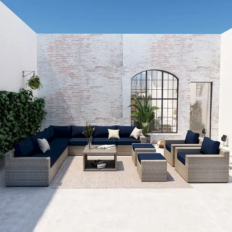 Ventura 12-Piece Multiple Chairs Rattan Seating Collection