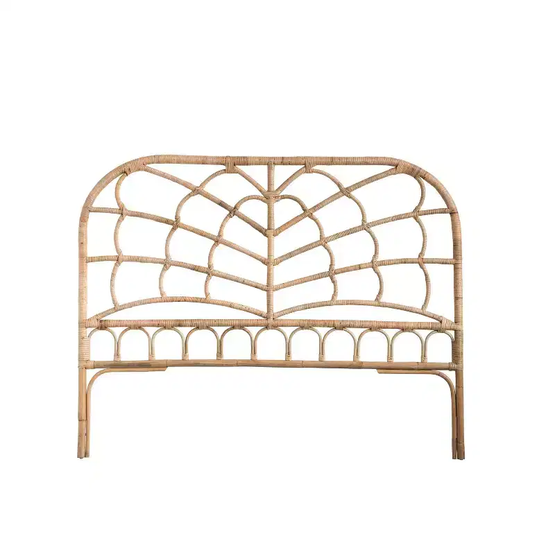 Queen Size Rattan Arched Headboard - Natural