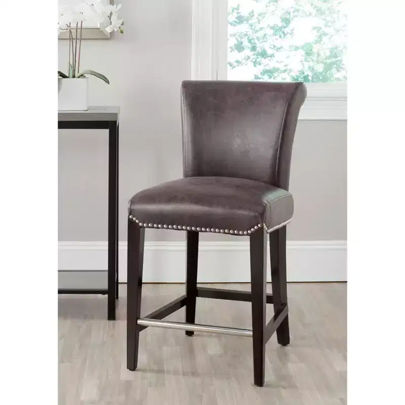 Counter Stool with Solid Birch Wood Frame, Traditional Style