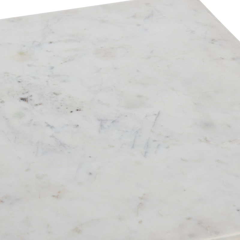 Marble and Metal End Table