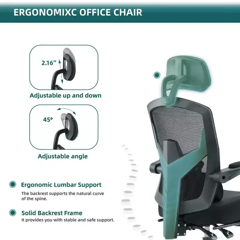 MAYEERTY 360 Swivel Office Chair Height Adjustable Pneumatic Seat 275 Lbs Weight Capacity