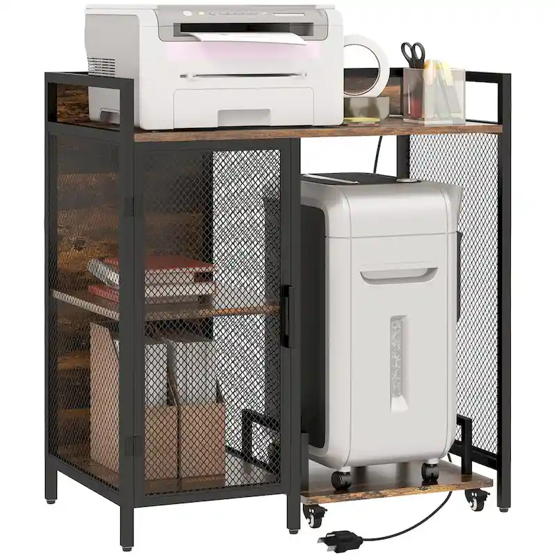 Industrial Printer Stand with USB Charging Ports
