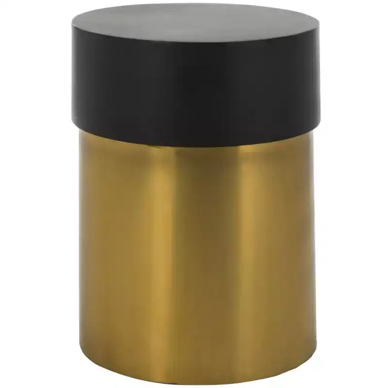 Solstice Round Side Table - ACC3201A - Black/Gold - Safavieh