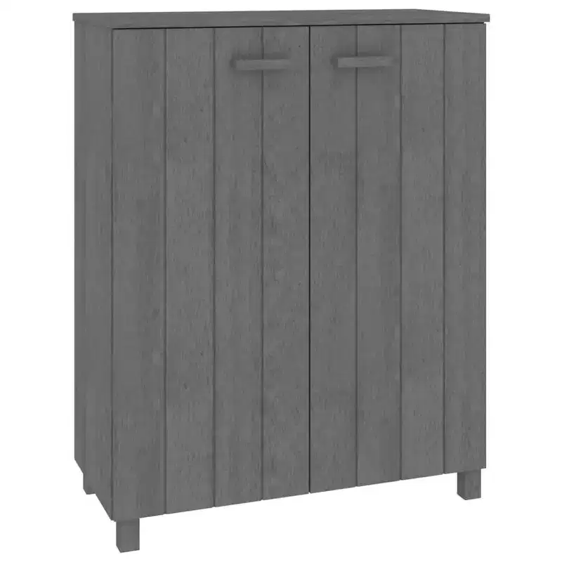 vidaXL Shoe Cabinet Honey Brown Solid Pine Wood, Engineered Wood 33.5x15.7x42.5 in