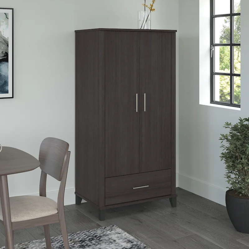 Somerset Tall Kitchen Pantry Cabinet with Drawer
